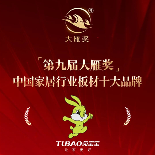 问鼎行业“奥斯卡”大雁奖！兔宝宝荣获 “中国家居行业板材十大品牌”“中国家居行业十大品牌”双项大奖